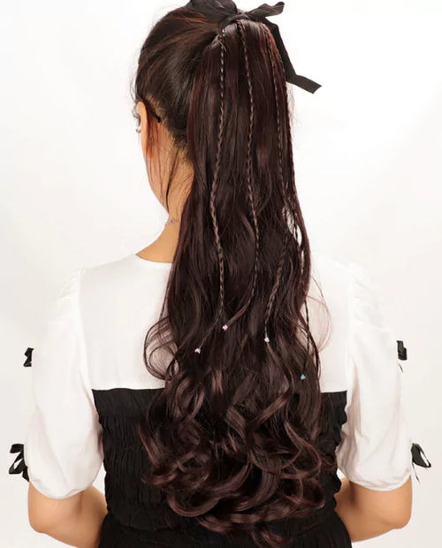 BRAID WAVY CLIP IN PONYTAIL