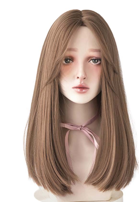 HONEY BROWN STRAIGHT WIG WITHOUT BANGS