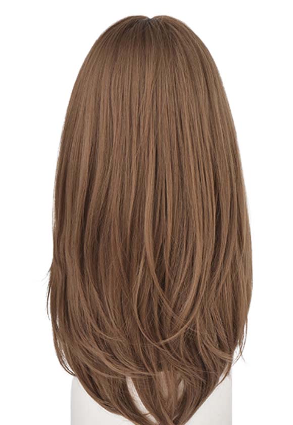HONEY BROWN LAYER CUTTING STRAIGHT WIG WITH BANGS
