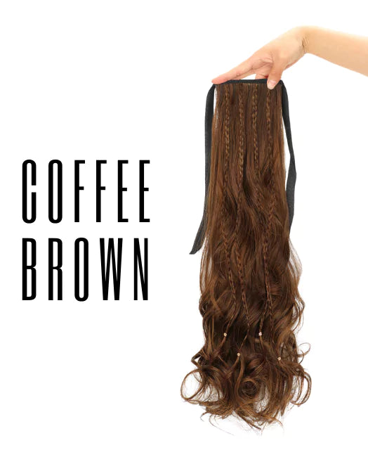 BRAID WAVY CLIP IN PONYTAIL