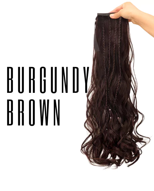BRAID WAVY CLIP IN PONYTAIL